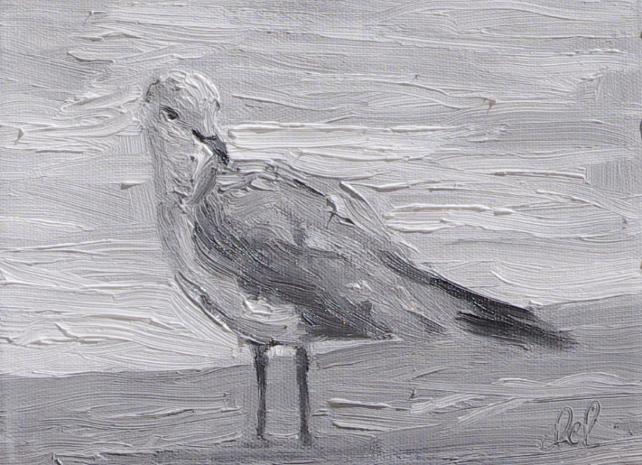 Torrit Bird Too - 6x8 oil on panel