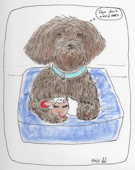 Mokie - Toys Don't Need Ears - ink, pastels