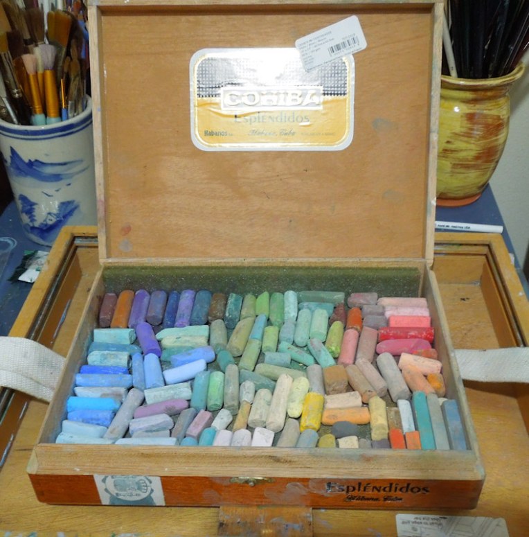 cigar box pastels